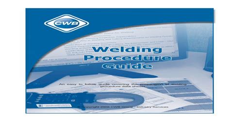 Full Download Welding Procedure Guide Cwb Group 