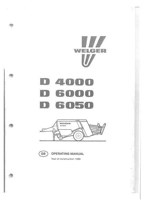 Read Online Welger Baler Operators Manual 