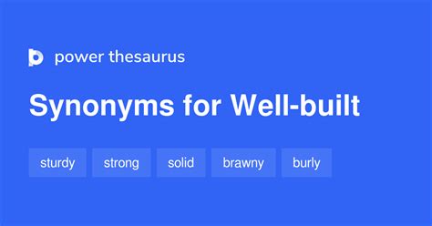 well built - Cambridge English Thesaurus with synonyms and …