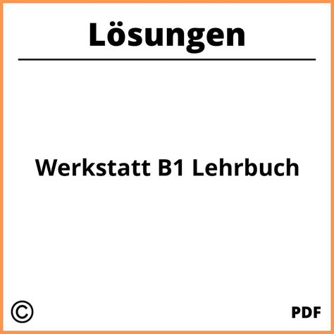 Download Werkstatt B1 Losungen 