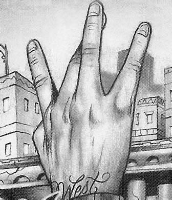 West Side Hand Sign Tattoo
