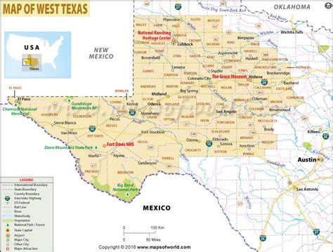 west texas map