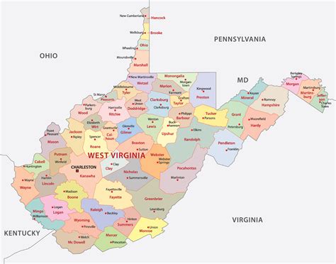 west virginia map