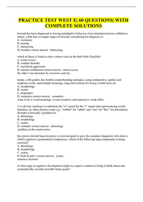 Full Download West E Study Guide 