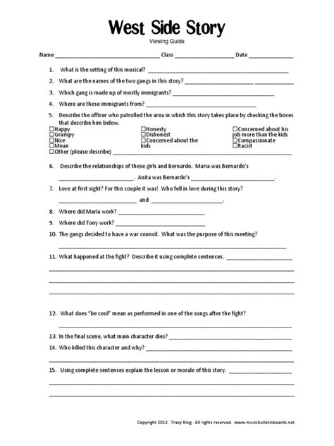 Read Online West Side Story Viewing Guide Answers 