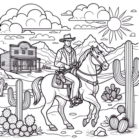 western coloring pages