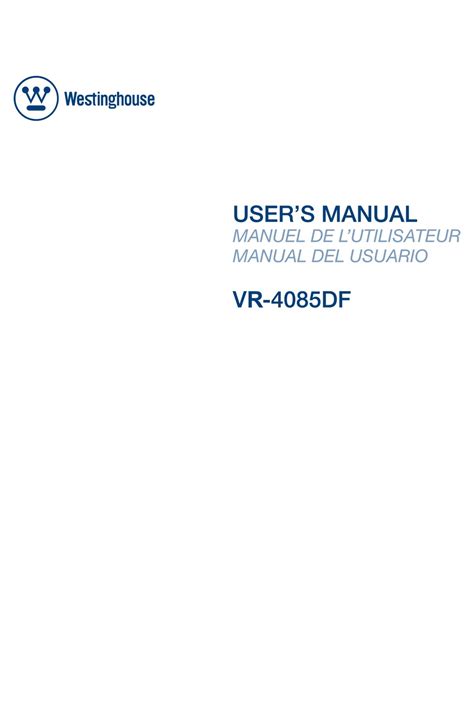 Read Westinghouse Vr 4085Df Manual File Type Pdf 