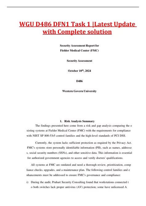 Wgu D486 C