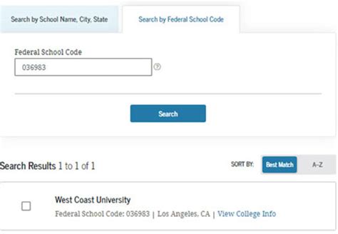 Wgu Federal School Code