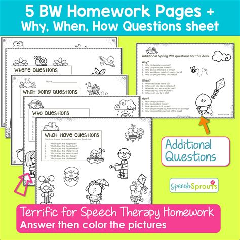 Wh Questions 5 Activities For Speech Therapy Speechy Wh Question Worksheet Preschool  - Wh Question Worksheet Preschool;