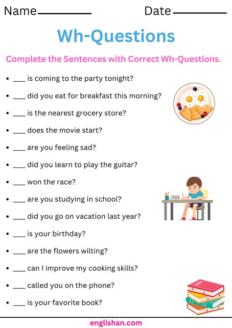 Wh Questions Exercises