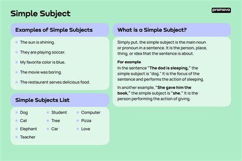 What Are Simple Subjects