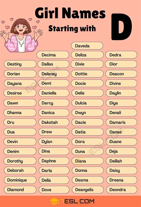 what are some pretty girl names that start with d