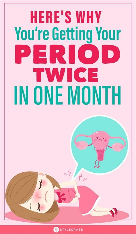 what causes a woman to have a period twice in one month