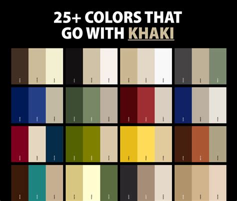 What Color Matches With Khaki The Meaning Of Warna Khakis - Warna Khakis