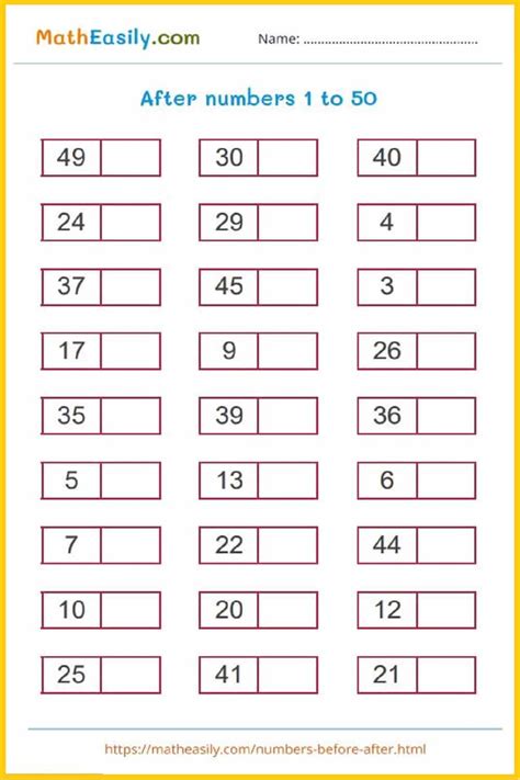 What Comes After Worksheet 1 To 50 Thedailyengage Reverse Counting 50 To 1 - Reverse Counting 50 To 1