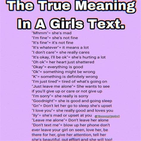 what does)   mean from a girl