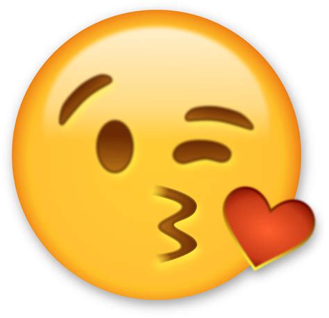 what does a kissy face emoji mean without