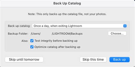 What Does Backing Up Lightroom Catalog Do