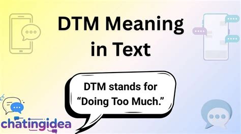 What Does Dtm Mean