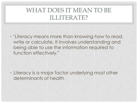 What Does Illiterate Mean