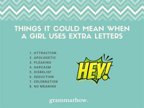 what does it mean when a girl uses multiple letters