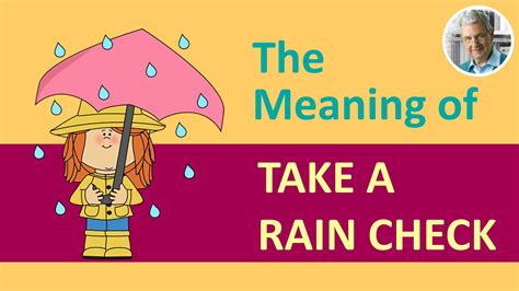 what does it mean when someone says take a rain check