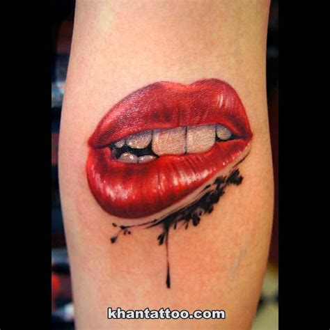 what does kissing lips tattoo mean definition biology