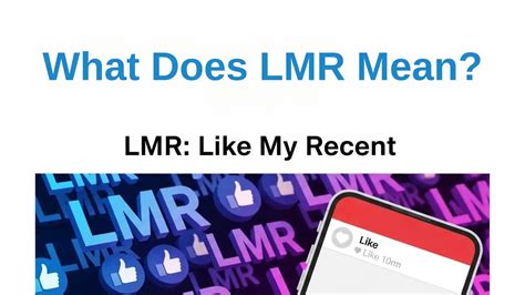 What Does Lmr Mean