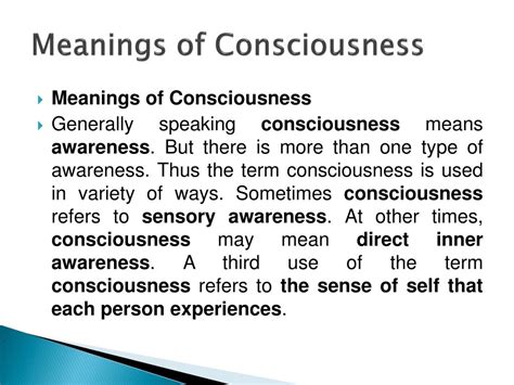 what does losing consciousness mean as a word