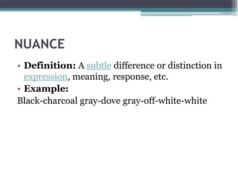 What Does Nuance Mean