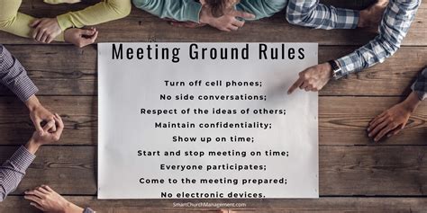 what ground rules could be applied in a meeting