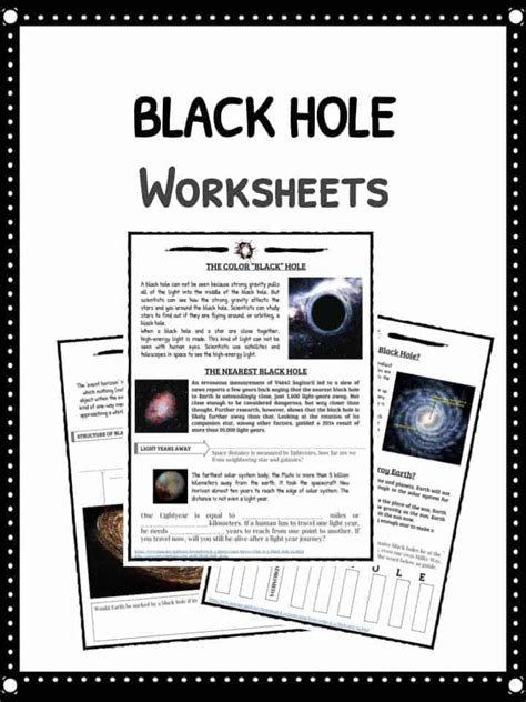 What Is A Black Hole Worksheets 99worksheets Black Hole Worksheet - Black Hole Worksheet