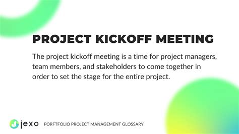 what is a kick-off meeting mean