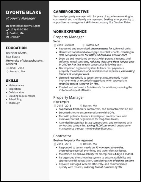 What Is A Property Manager Resume With An Property Management Resume Template - Property Management Resume Template