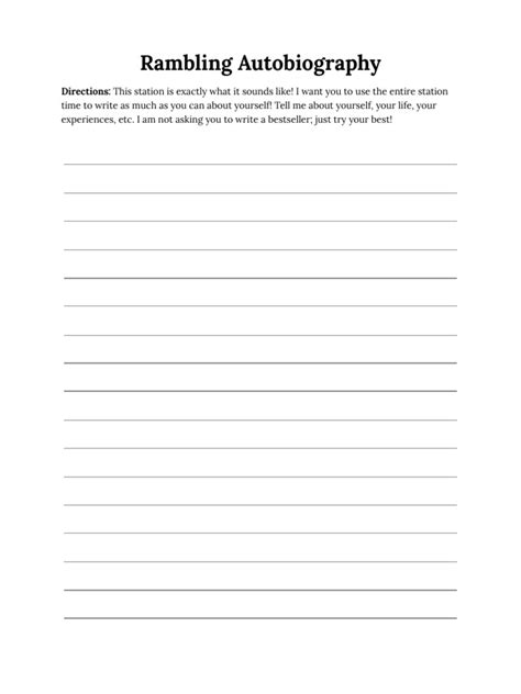 what is a rambling autobiography