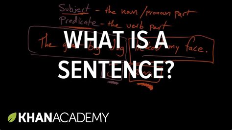 What Is A Sentence Video Khan Academy Writing Sentences - Writing Sentences