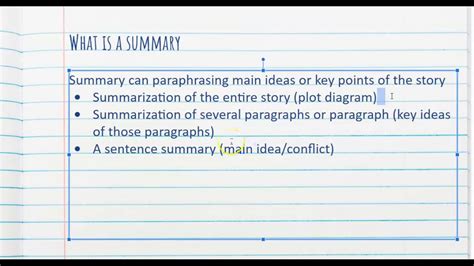 What Is A Summary Youtube Writing A Summary 4th Grade - Writing A Summary 4th Grade