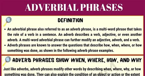 What Is An Adverbial Phrase Definition Amp Examples Writing Prepositional Phrases - Writing Prepositional Phrases