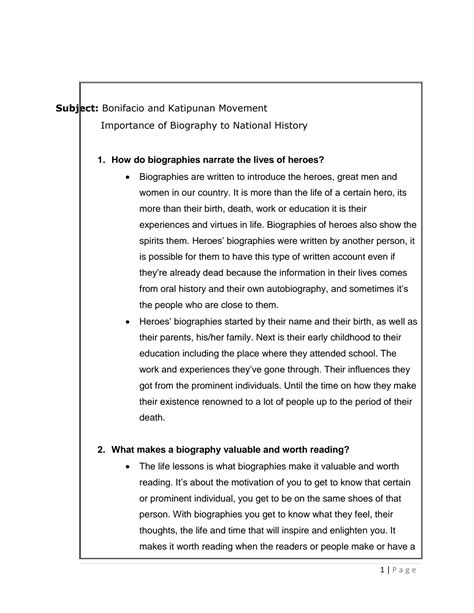 what is biography and its importance