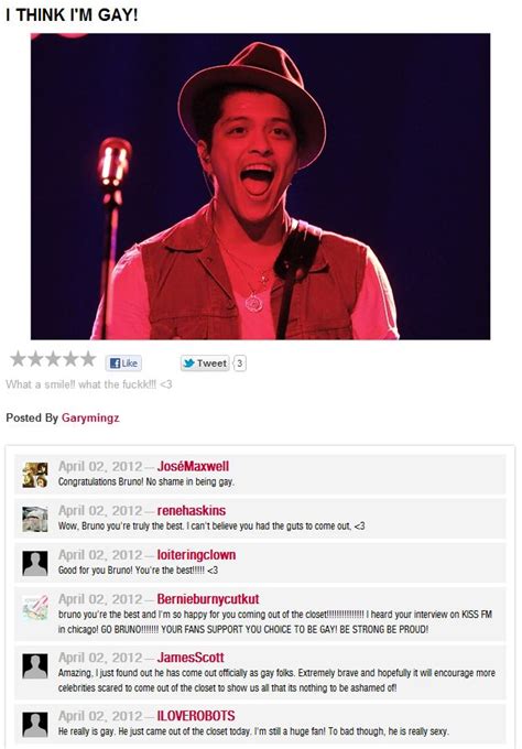 what is bruno mars is gay