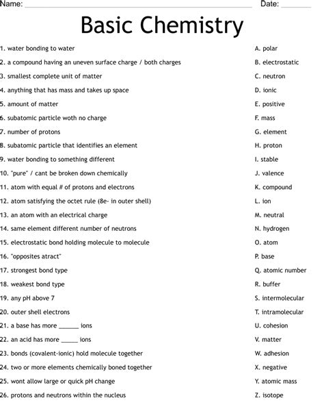What Is Chemistry Vocabulary Worksheet Live Worksheets Chemistry Vocabulary Worksheet - Chemistry Vocabulary Worksheet