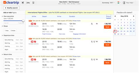 what is date of return when checking in online flights