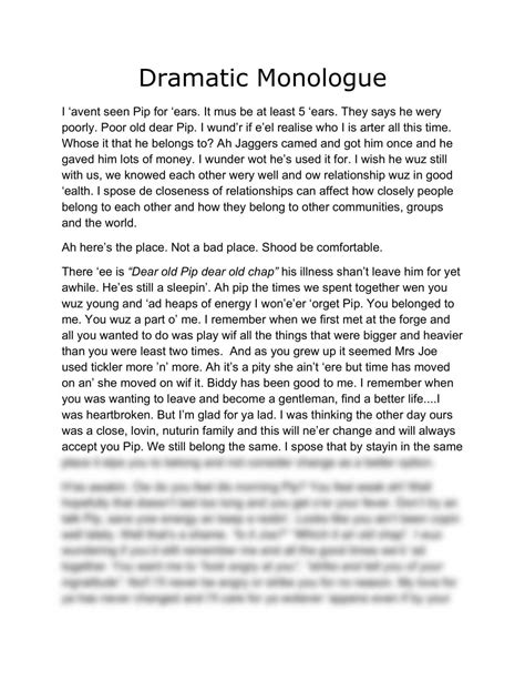 What Is Dramatic Monologue In Literature