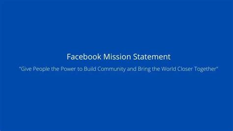 what is facebooks mission statement