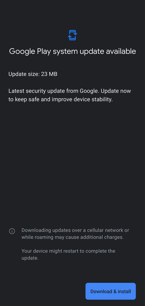 what is google play security information update