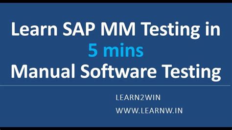 what is manual testing in sap sd in