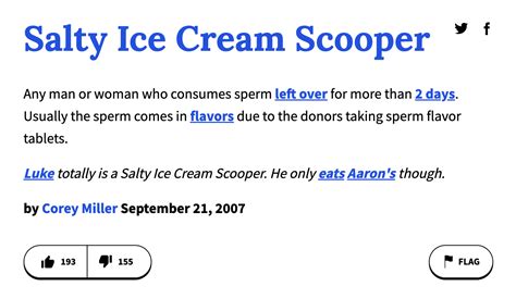 What is salty icecream urban dictionary