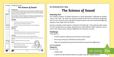 What Is Sound Worksheet Science Twinkl Resources Usa Sound Science Worksheet - Sound Science Worksheet