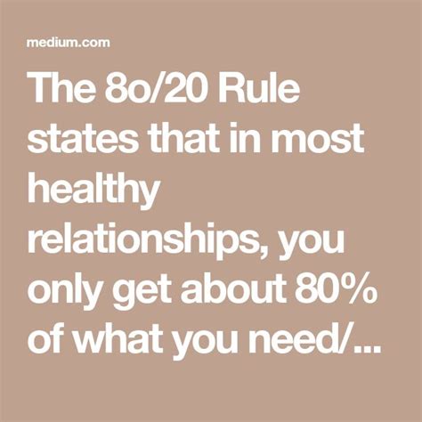 what is the eighty twenty rule relationships